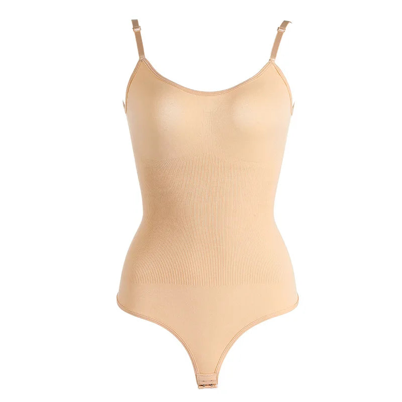 Seamless High-Elastic Thong Bodysuit