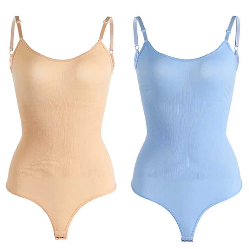 Seamless High-Elastic Thong Bodysuit