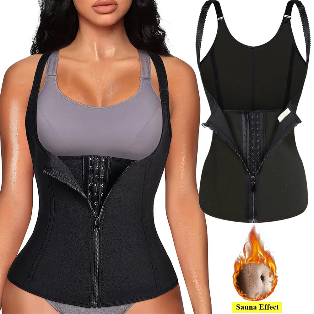 ActiveSculpt™ Zipped Waist Trainer Tank